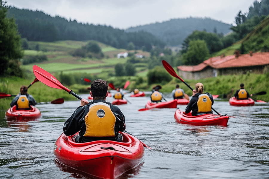 Explora el río en canoa con amigos o colegas para vivir una experiencia única de aventura y belleza natural. Ideal para grupos y eventos especiales en Asturias.