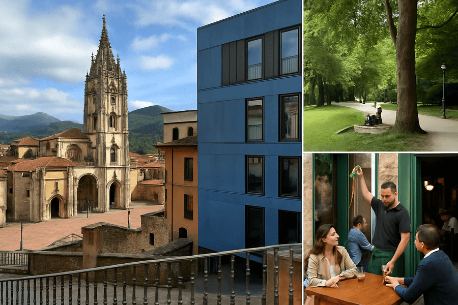 Explora Oviedo, donde historia y modernidad se unen. Visita el Casco Antiguo, la Catedral, el Museo de Bellas Artes y las sidrerías. Envuelve el encanto.