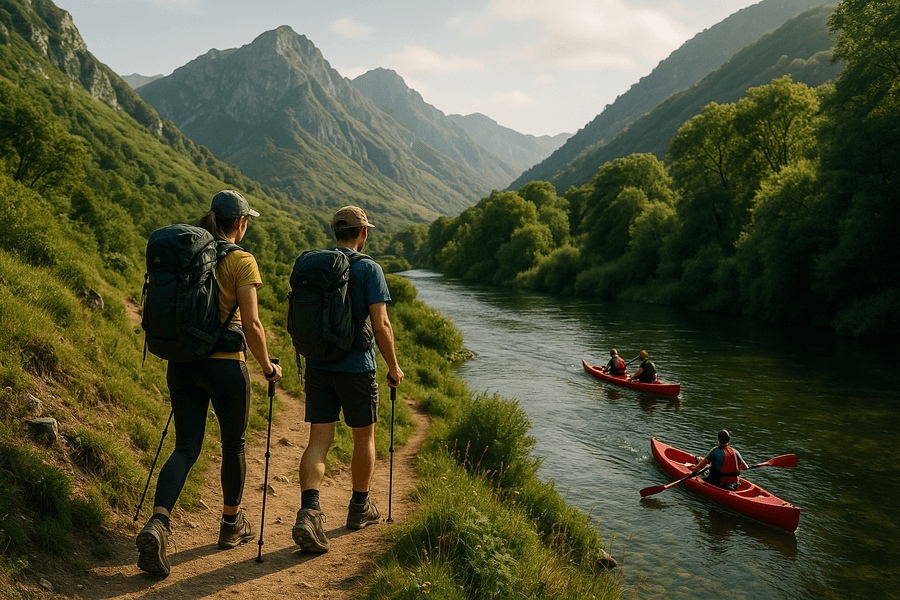 Asturias, en el norte de España, es ideal para el turismo de aventura. Disfruta senderismo, descensos de ríos, barranquismo, espeleología y más.