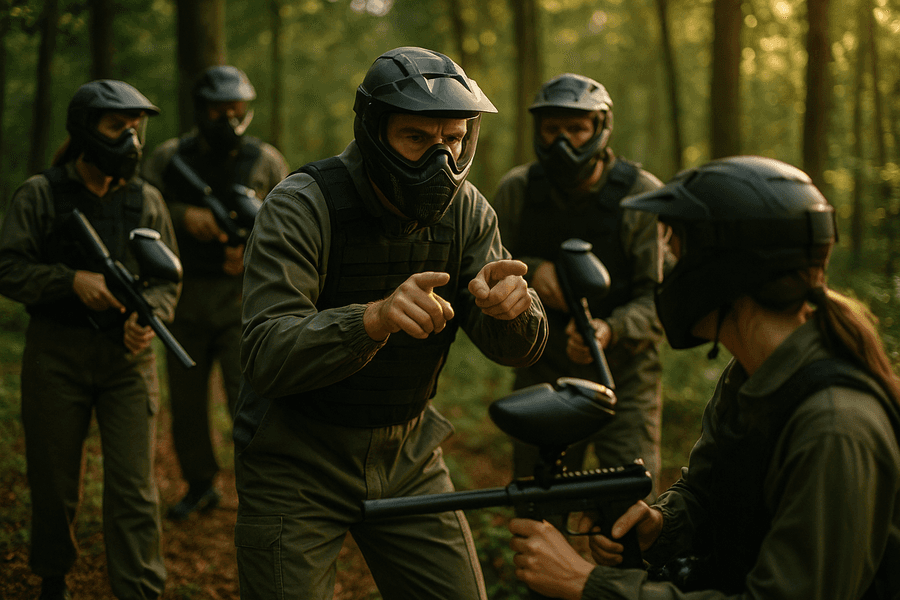 El paintball mejora la cohesión del equipo, fomenta la comunicación y el liderazgo, y alivia el estrés, creando un ambiente laboral más positivo.