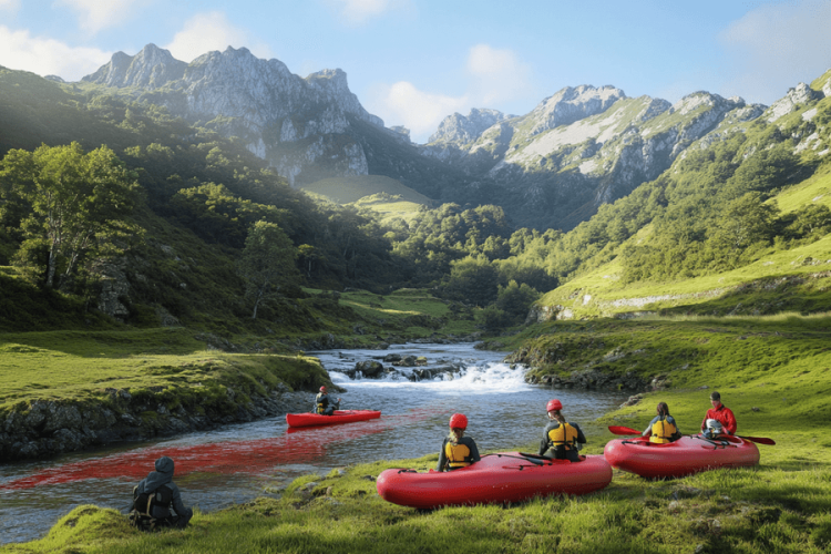 Explora Cangas de Onís, paraíso para aventureros. Disfruta de actividades al aire libre: descensos del Sella, senderismo, cuevas y parques de aventuras.