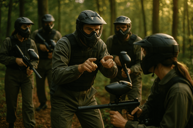 El paintball mejora la cohesión del equipo, fomenta la comunicación y el liderazgo, y alivia el estrés, creando un ambiente laboral más positivo.